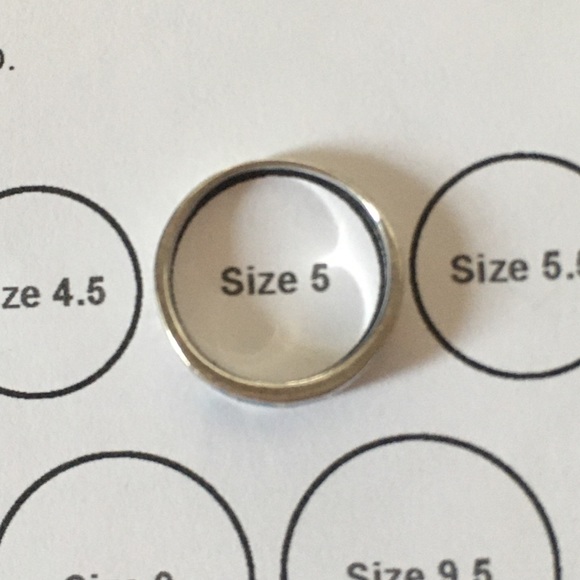 Sterling Silver Blue Opal Inlay Ring - Picture 3 of 3